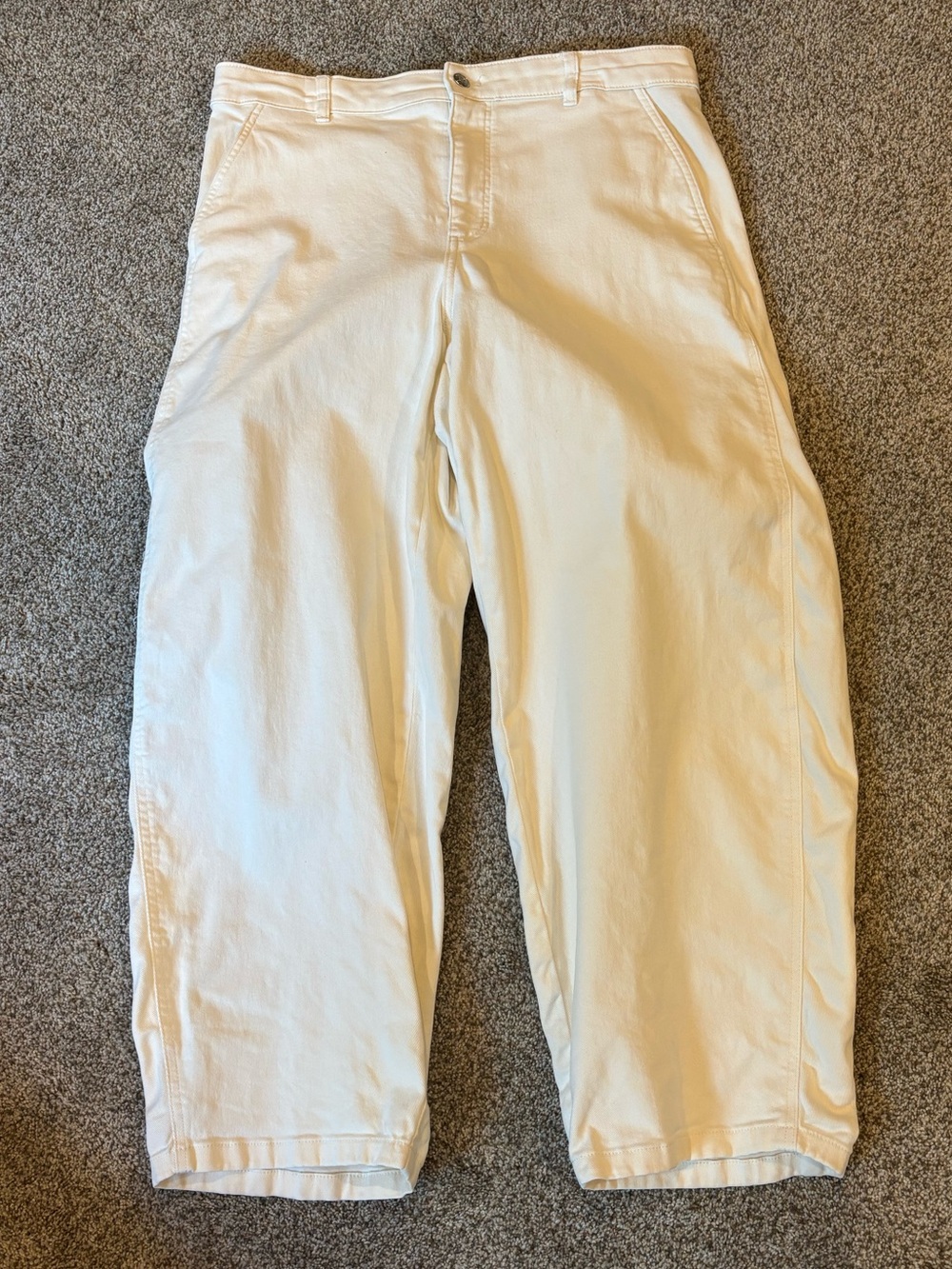 EVERLANE Barrel Jeans in Cream SZ 16